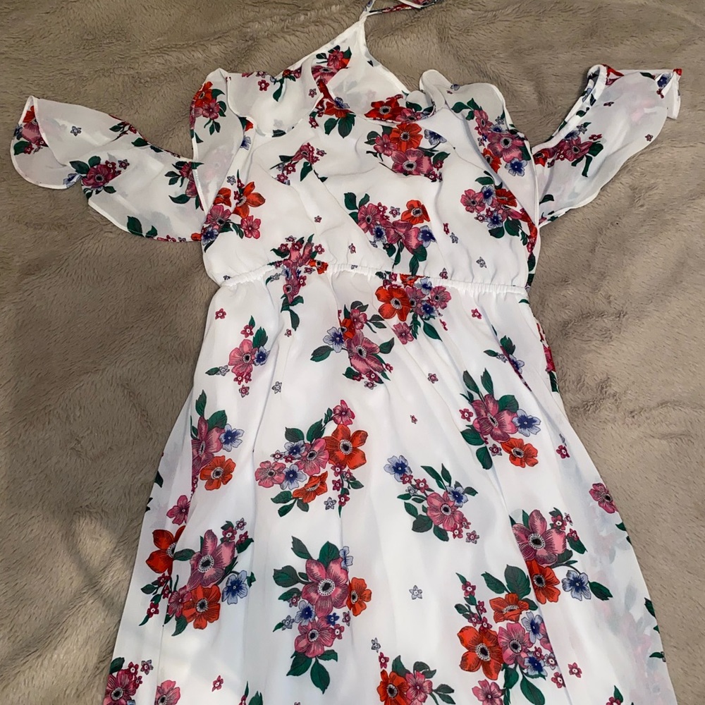 H&M NWOT Halter floral maxi dress WITH SLIP - Picture 3 of 7